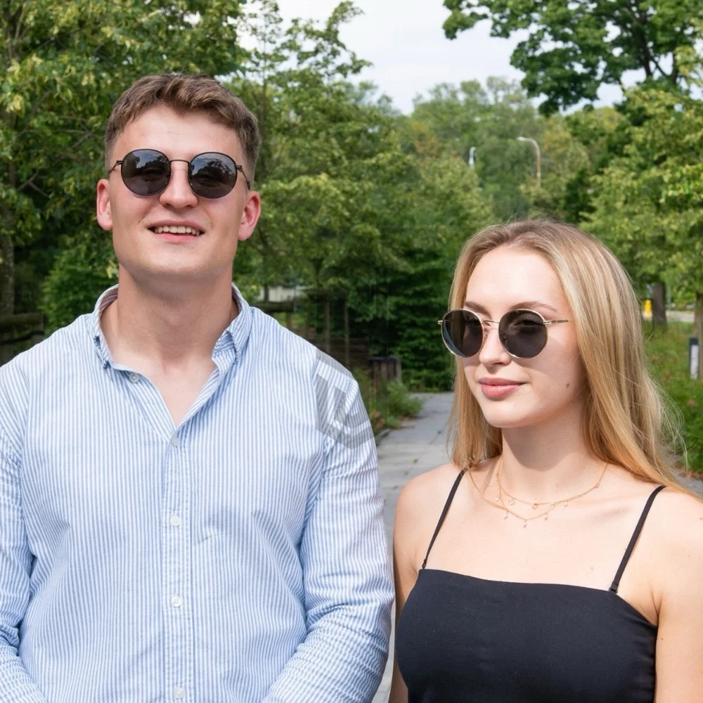 🇺🇸Real Glass Lenses Round BLACK Standard 52mm Sunglasses Men/Women